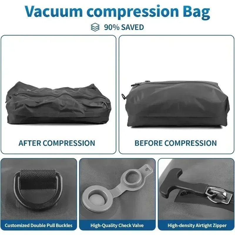 Space Saving Vacuum Compression Travel Bag with Air Pump