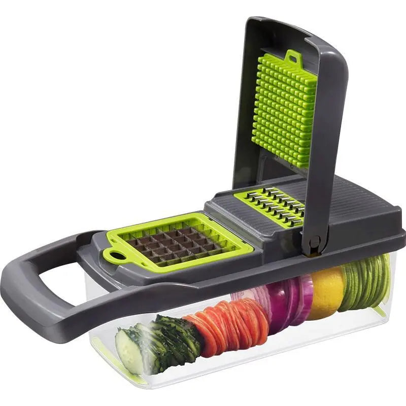 12-in-1 Vegetable Cutter Slicer Chopper with Basket