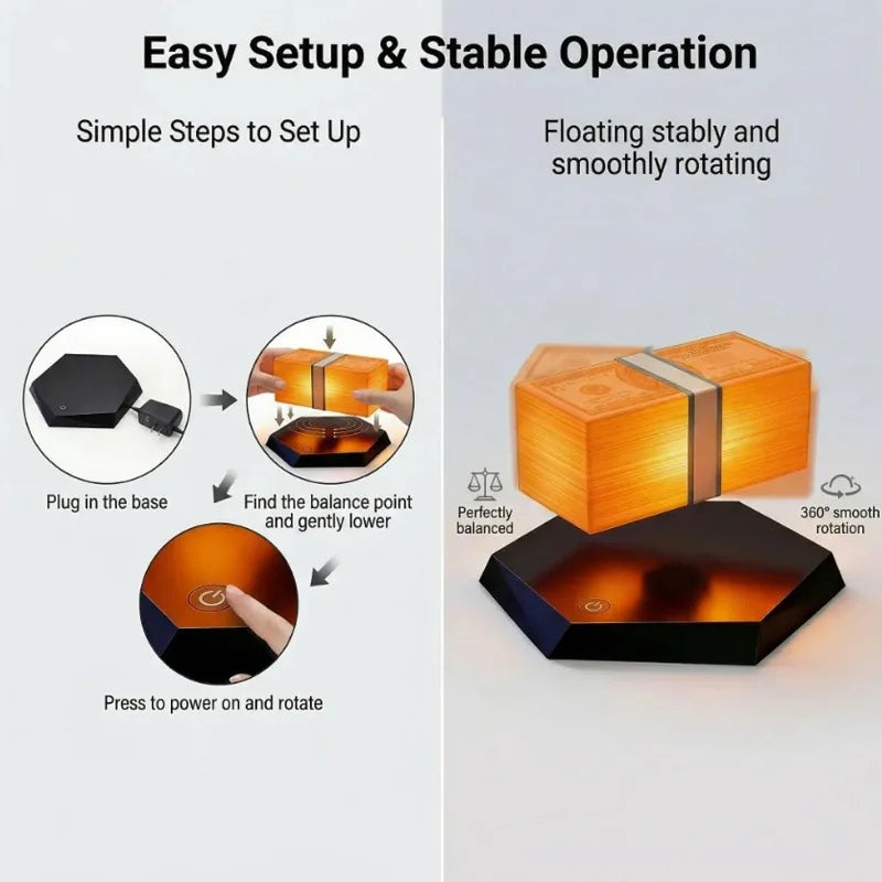 Floating Money Lamp – Magnetic LED Desk Light