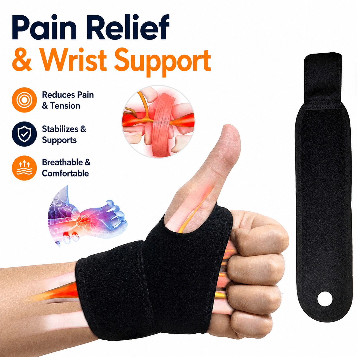 Wrist Brace for Pain Relief & Support